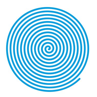 Blue vector spiral. clipart