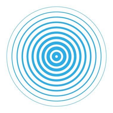 Radar ekran eşmerkezli çember elementleri.