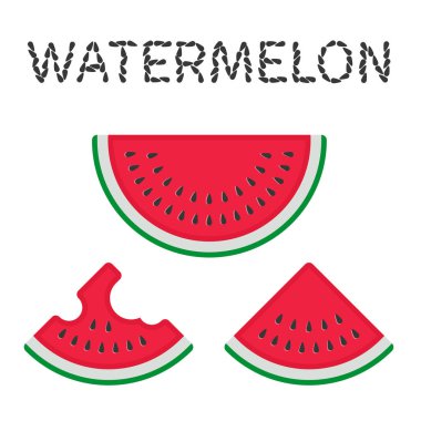 Karpuz dilimleri illüstrasyon vektör.