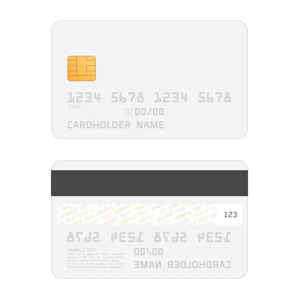 Realistická vektorová kreditní karty maketa. — Stockový vektor