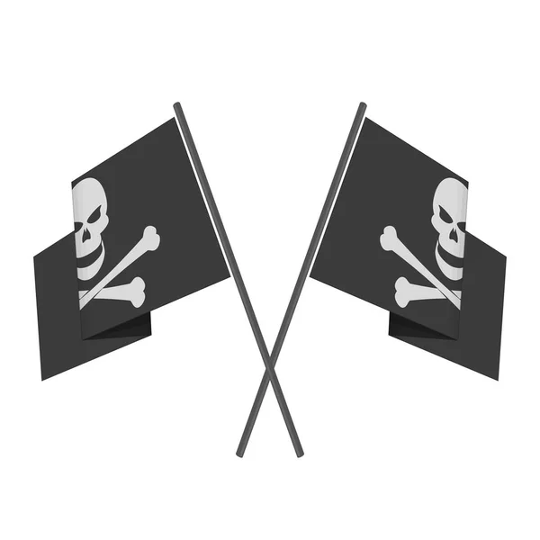 Vetor de bandeira pirata. — Vetor de Stock