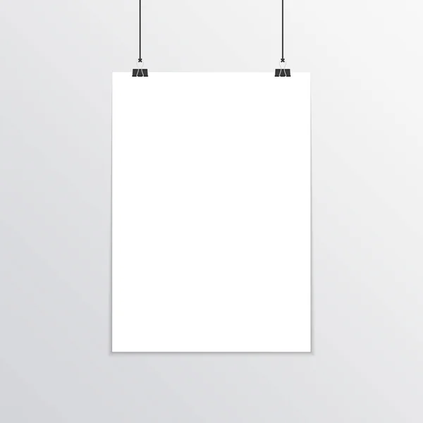 Mockup poster realistico A4. — Vettoriale Stock