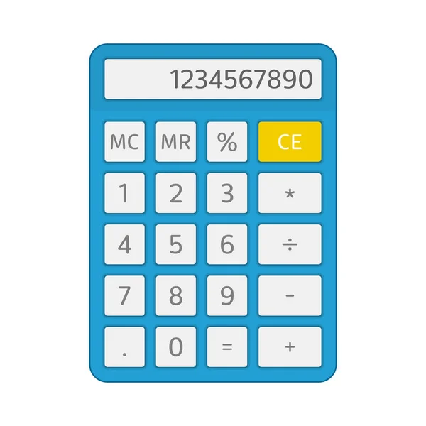 Icono de la calculadora en estilo plano. — Vector de stock