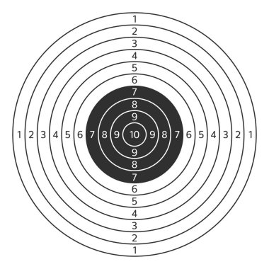 Hedef vektör simgesi vuruluyor.