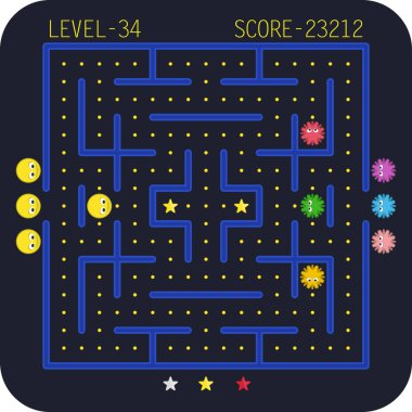 Arcade video oyunu konsepti.