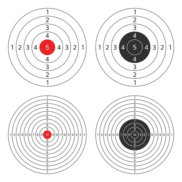 Jeu de vecteurs de cible de tir . — Image vectorielle