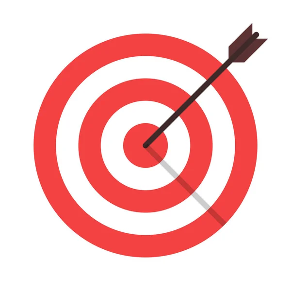 Target pijl geïsoleerd pictogram. — Stockvector