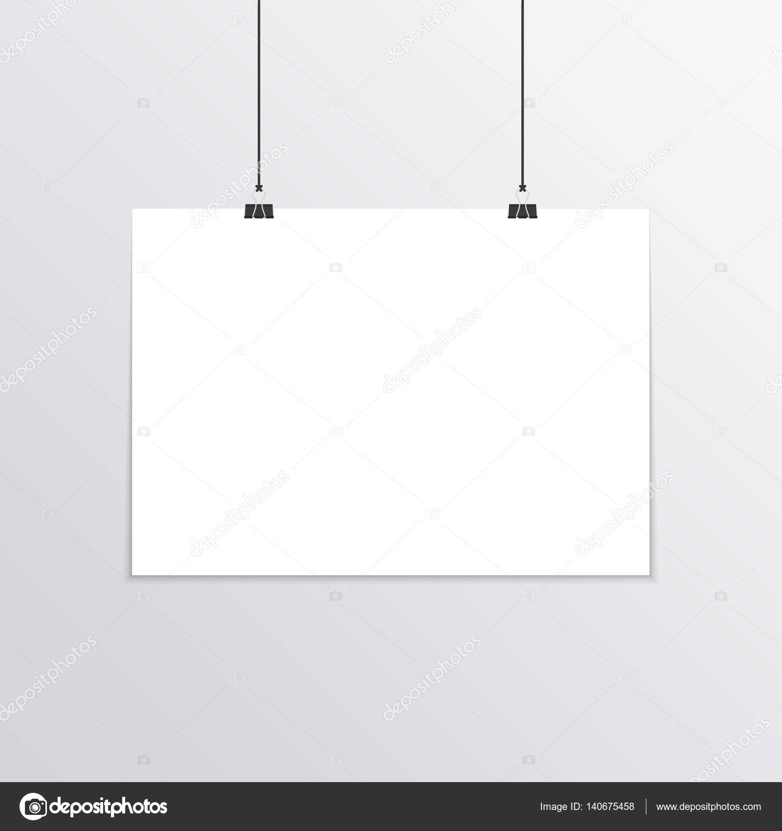 Download Realistic horizontal poster mockup A4. — Stock Vector © art-sonik #140675458