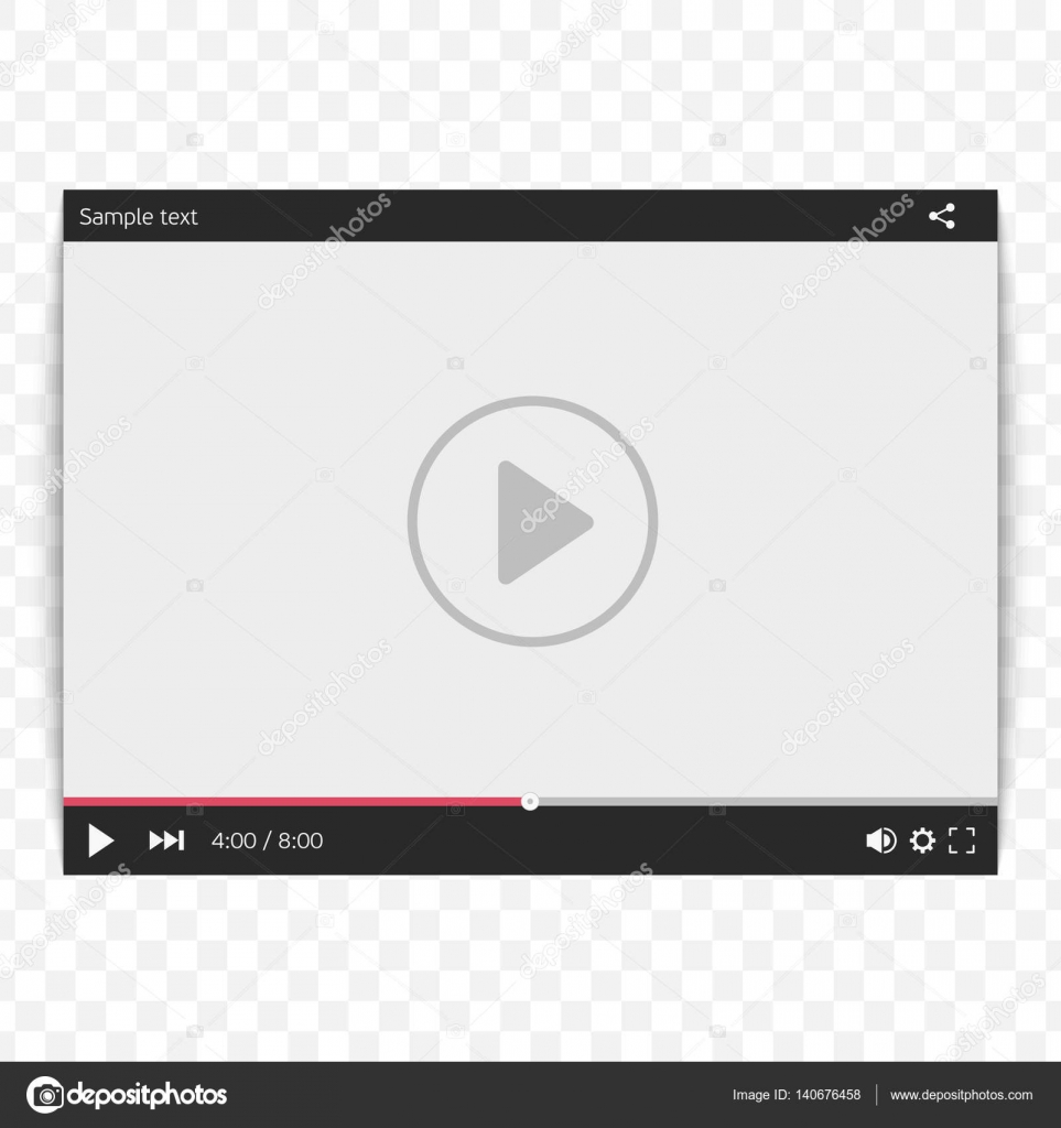 Video player template. Stock Vector Image by ©art-sonik #140676458