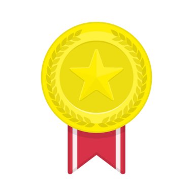 Yıldız ve kurdele ile altın madalya.