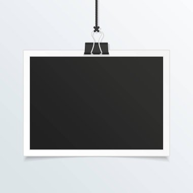 Gerçekçi fotoğraf çerçevesi mockup.