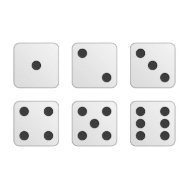 Dice vector icons. clipart