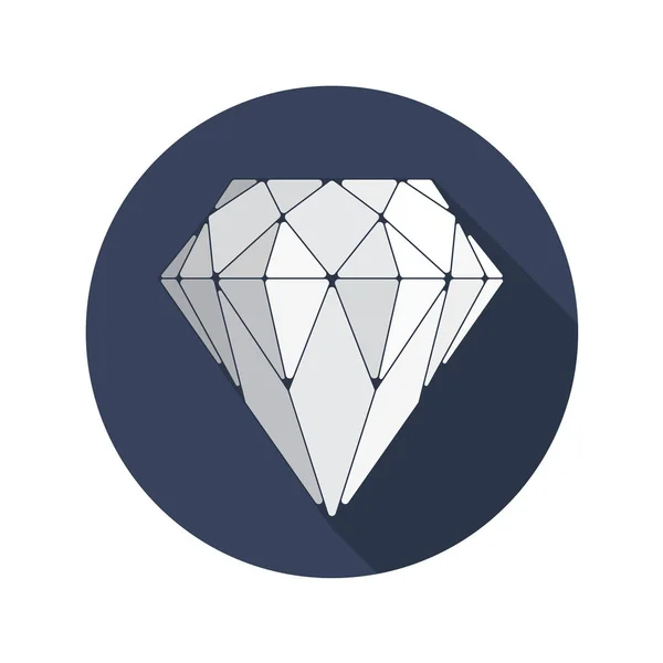 Icono vector diamante. — Vector de stock