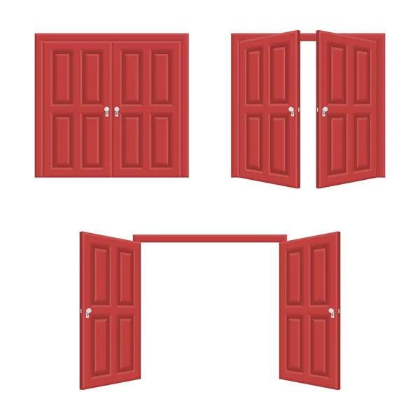 Abrir y cerrar puerta. — Vector de stock