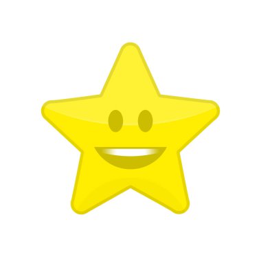 Gülümseme ile yıldız simgesi.