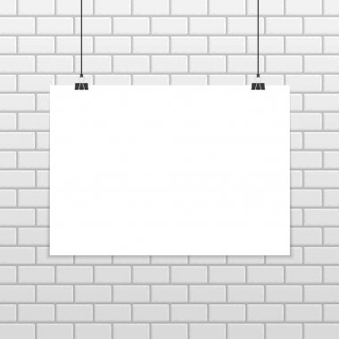 tuğla duvar üzerine siyah çerçeve.