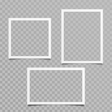 Boş fotoğraf çerçeve vektör set.