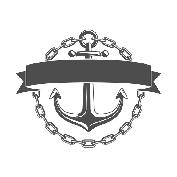 Emblema vettore di ancoraggio . — Vettoriale Stock