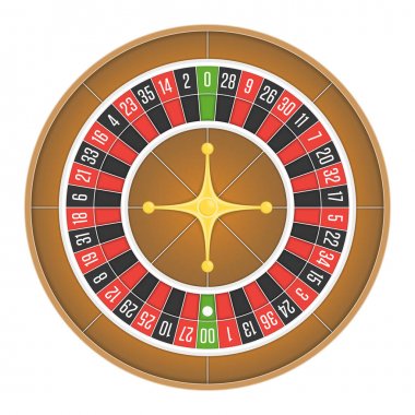 Amerikan Rulet tekerlek vektör.