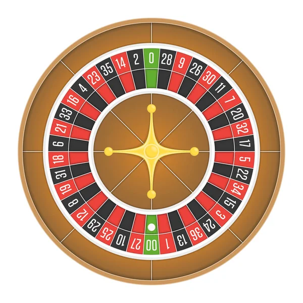 Amerikaanse roulette wiel vector. — Stockvector