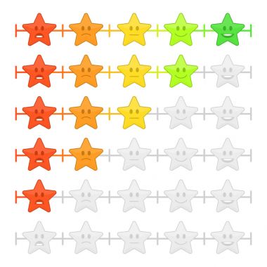 Yıldız geribildirim ifade bar.