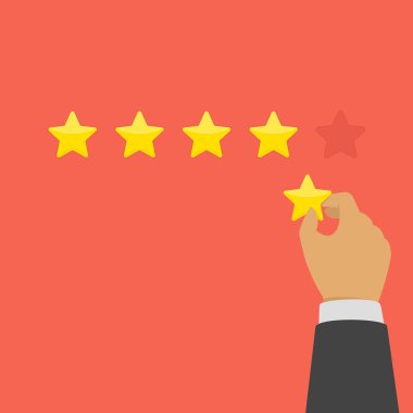 Beş yıldızlı rating vererek el.