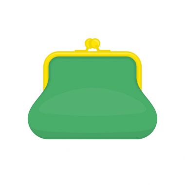 Vektör yeşil çanta.