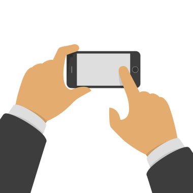 Akıllı telefon elinde..