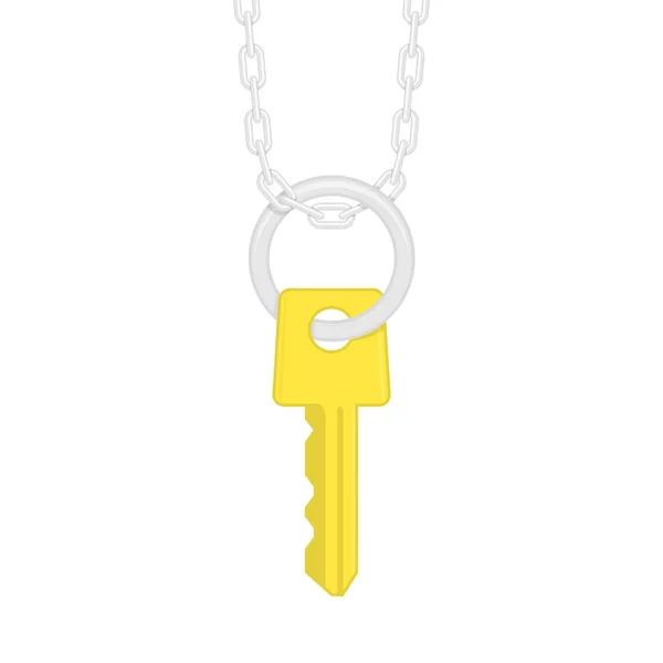 Porte-clés accroché à l'anneau . — Image vectorielle