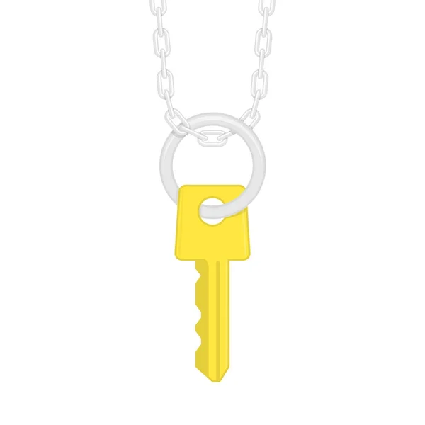 Llave colgando del anillo . — Vector de stock