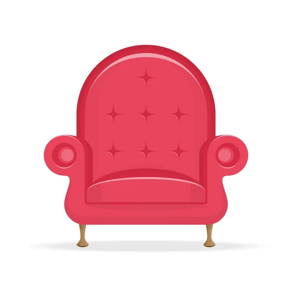 Czerwona sofa starodawny. — Wektor stockowy