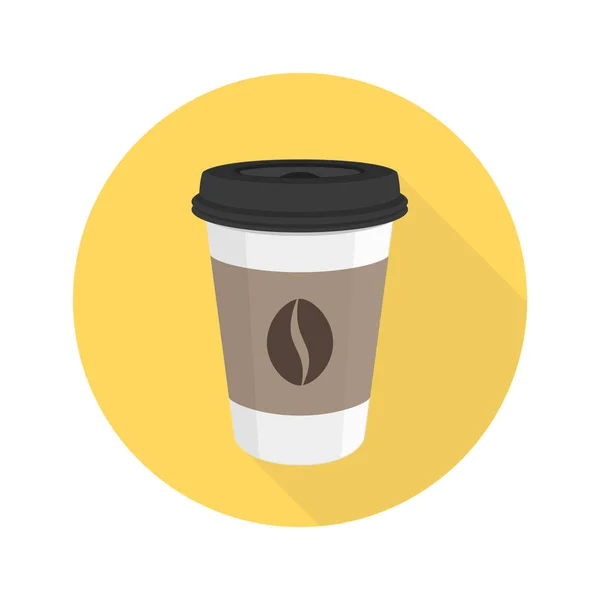 Café icono vector plano. — Vector de stock