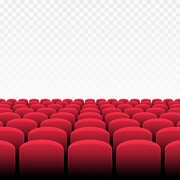 Rows of red cinema. — Stock Vector