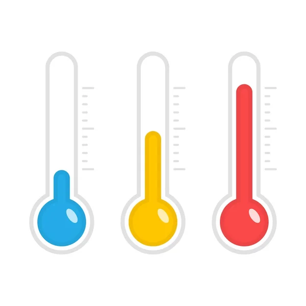 Ícones vetoriais de temperatura . — Vetor de Stock