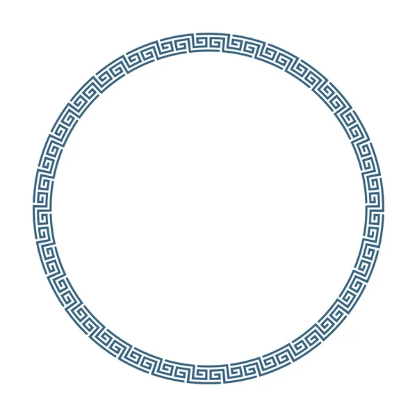 Кругла рамка грецького стилю . — стоковий вектор