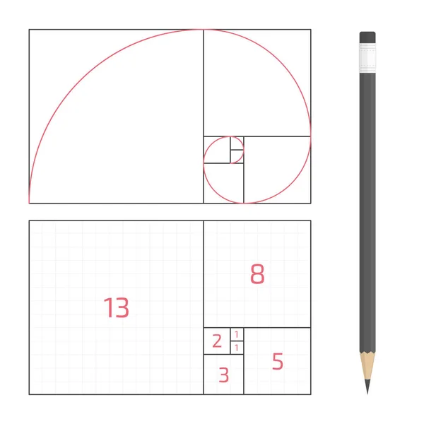 Vector de proporción dorada . — Archivo Imágenes Vectoriales