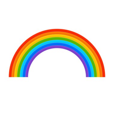 Gökkuşağı simgesi düz spektrumu.