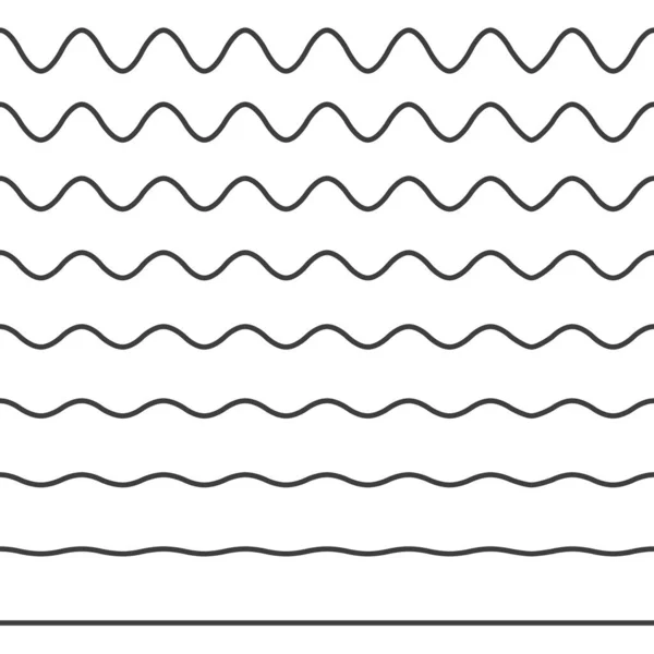 Linha de onda e padrão ziguezague ondulado . — Vetor de Stock