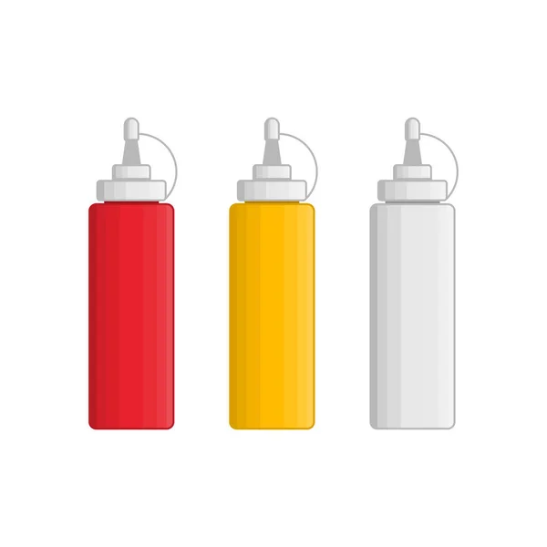 Ketchup maionese mostarda . —  Vetores de Stock