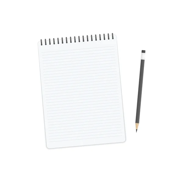 Σημειωματάριο και μολύβι εικονίδιο. — Διανυσματικό Αρχείο