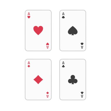 Ace poker kartları seti.
