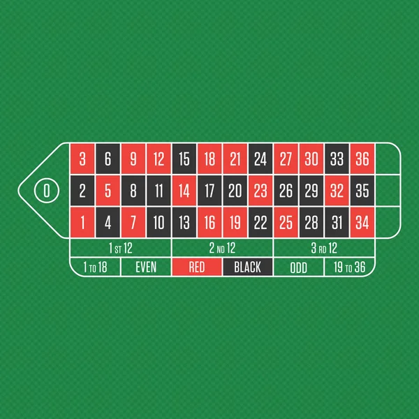 Mesa de ruleta de casino . — Archivo Imágenes Vectoriales