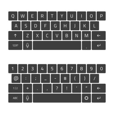 Akıllı telefonun klavyesi.