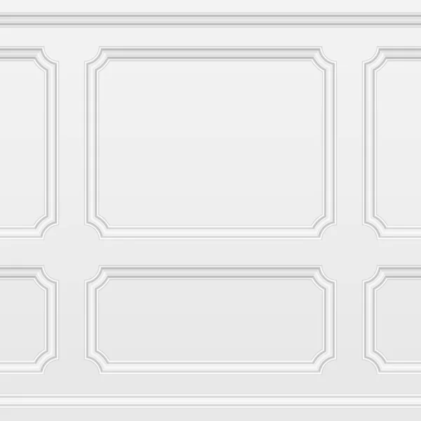 White wall with moulding frames. — Stockvector