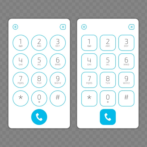 Teclado para el teléfono . — Vector de stock