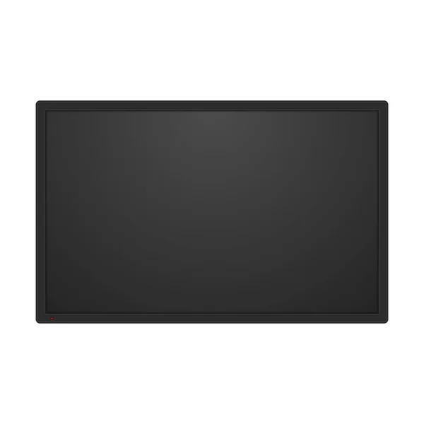 Realistic black television screen. — Stockvektor