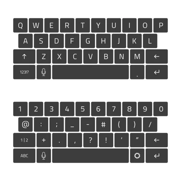 Tastatur des Smartphones. — Stockvektor