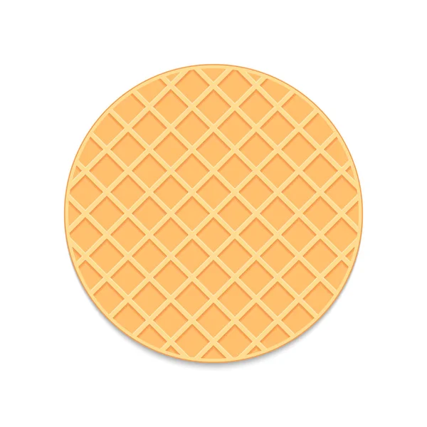 Round waffle vector. — Stock Vector