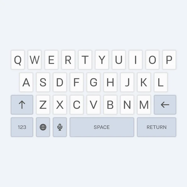 Clavier vectoriel du smartphone. — Image vectorielle