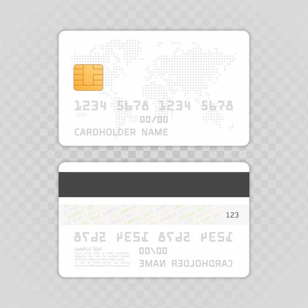 Mockup cartão de crédito. — Vetor de Stock